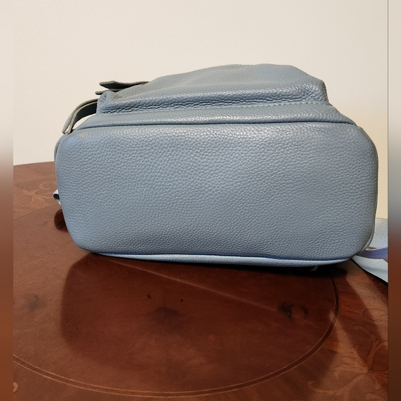 Genuine Leather backpack Blue small mini - Picture 4 of 7